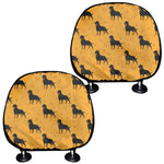 Rottweiler Dog Pattern Print Car Headrest Covers