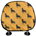 Rottweiler Dog Pattern Print Car Headrest Covers