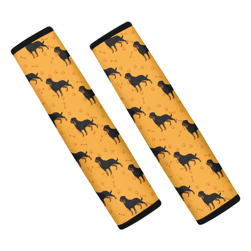 Rottweiler Dog Pattern Print Car Seat Belt Covers