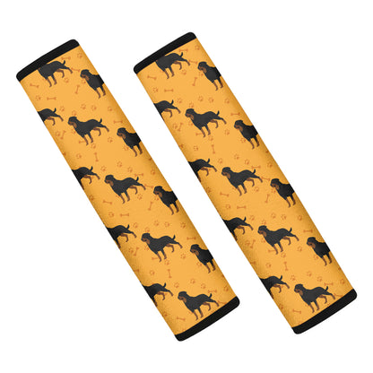 Rottweiler Dog Pattern Print Car Seat Belt Covers