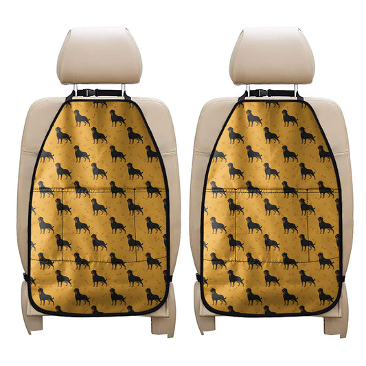 Rottweiler Dog Pattern Print Car Seat Organizers