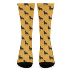 Rottweiler Dog Pattern Print Crew Socks
