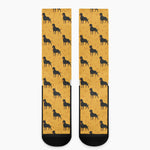 Rottweiler Dog Pattern Print Crew Socks
