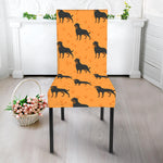 Rottweiler Dog Pattern Print Dining Chair Slipcover