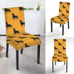 Rottweiler Dog Pattern Print Dining Chair Slipcover