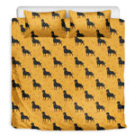 Rottweiler Dog Pattern Print Duvet Cover Bedding Set