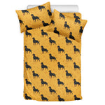 Rottweiler Dog Pattern Print Duvet Cover Bedding Set