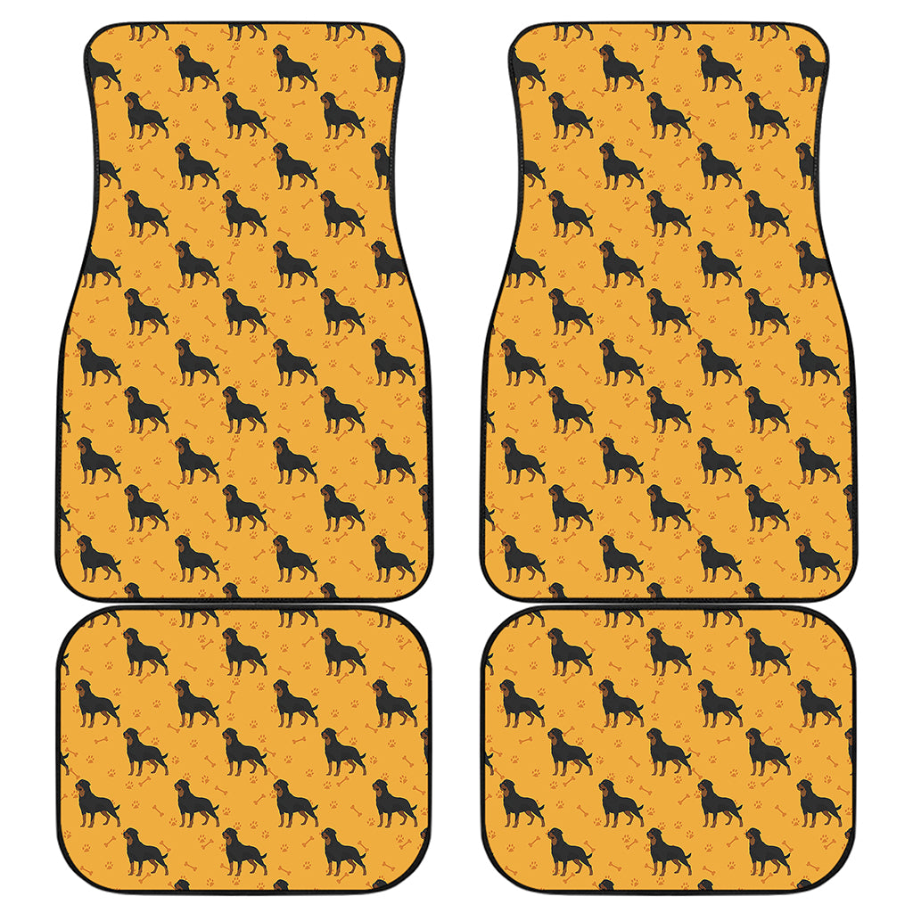 Rottweiler Dog Pattern Print Front and Back Car Floor Mats