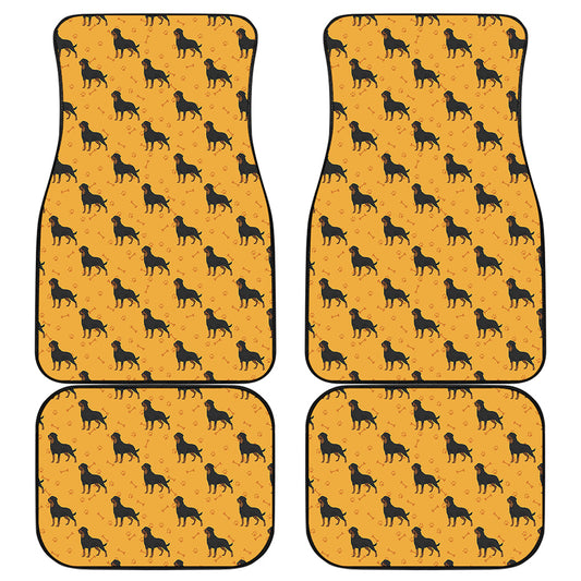Rottweiler Dog Pattern Print Front and Back Car Floor Mats