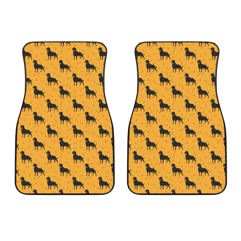 Rottweiler Dog Pattern Print Front Car Floor Mats