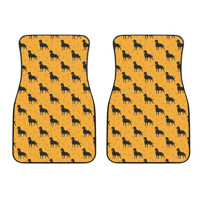 Rottweiler Dog Pattern Print Front Car Floor Mats