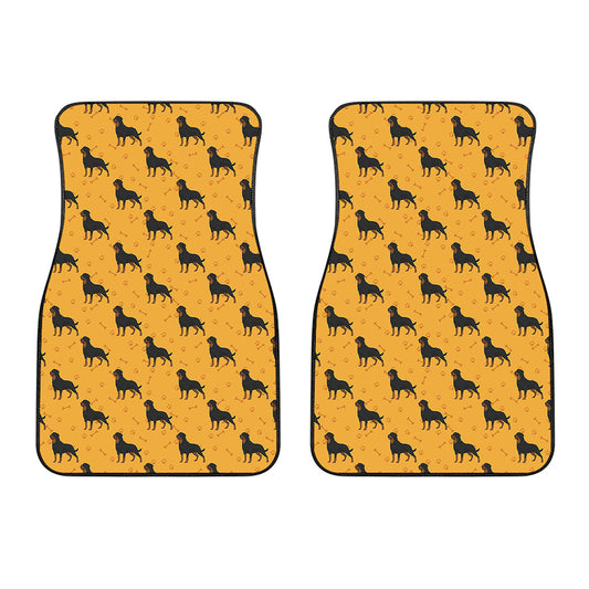 Rottweiler Dog Pattern Print Front Car Floor Mats