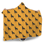 Rottweiler Dog Pattern Print Hooded Blanket