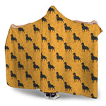 Rottweiler Dog Pattern Print Hooded Blanket