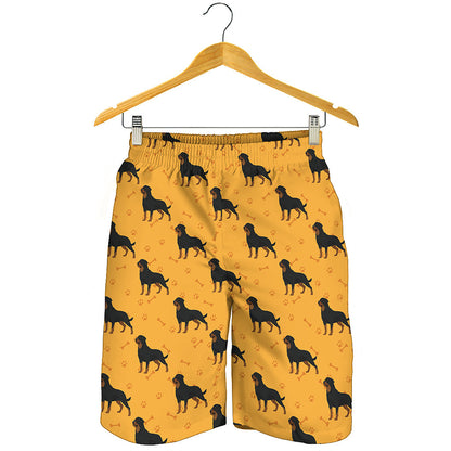 Rottweiler Dog Pattern Print Men's Shorts