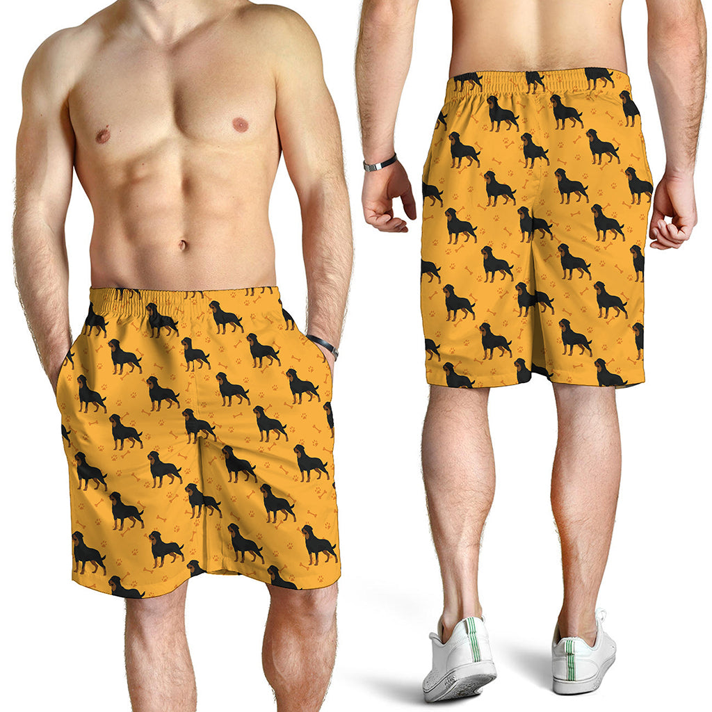 Rottweiler Dog Pattern Print Men's Shorts
