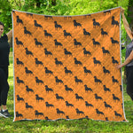 Rottweiler Dog Pattern Print Quilt