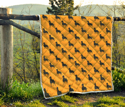 Rottweiler Dog Pattern Print Quilt