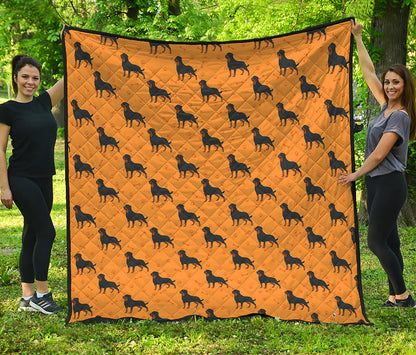 Rottweiler Dog Pattern Print Quilt
