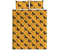 Rottweiler Dog Pattern Print Quilt Bed Set