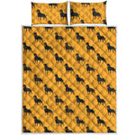 Rottweiler Dog Pattern Print Quilt Bed Set