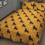 Rottweiler Dog Pattern Print Quilt Bed Set