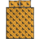 Rottweiler Dog Pattern Print Quilt Bed Set