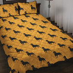 Rottweiler Dog Pattern Print Quilt Bed Set