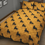 Rottweiler Dog Pattern Print Quilt Bed Set