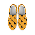 Rottweiler Dog Pattern Print White Slip On Shoes