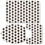 Rottweiler Face Pattern Print 3 Piece Bath Mat Set