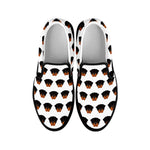 Rottweiler Face Pattern Print Black Slip On Shoes