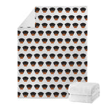 Rottweiler Face Pattern Print Blanket