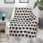 Rottweiler Face Pattern Print Blanket