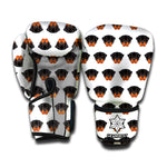Rottweiler Face Pattern Print Boxing Gloves