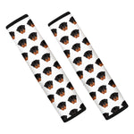Rottweiler Face Pattern Print Car Seat Belt Covers