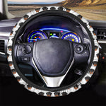 Rottweiler Face Pattern Print Car Steering Wheel Cover
