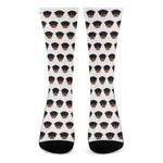 Rottweiler Face Pattern Print Crew Socks