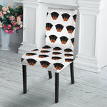 Rottweiler Face Pattern Print Dining Chair Slipcover