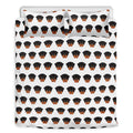 Rottweiler Face Pattern Print Duvet Cover Bedding Set