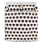Rottweiler Face Pattern Print Duvet Cover Bedding Set