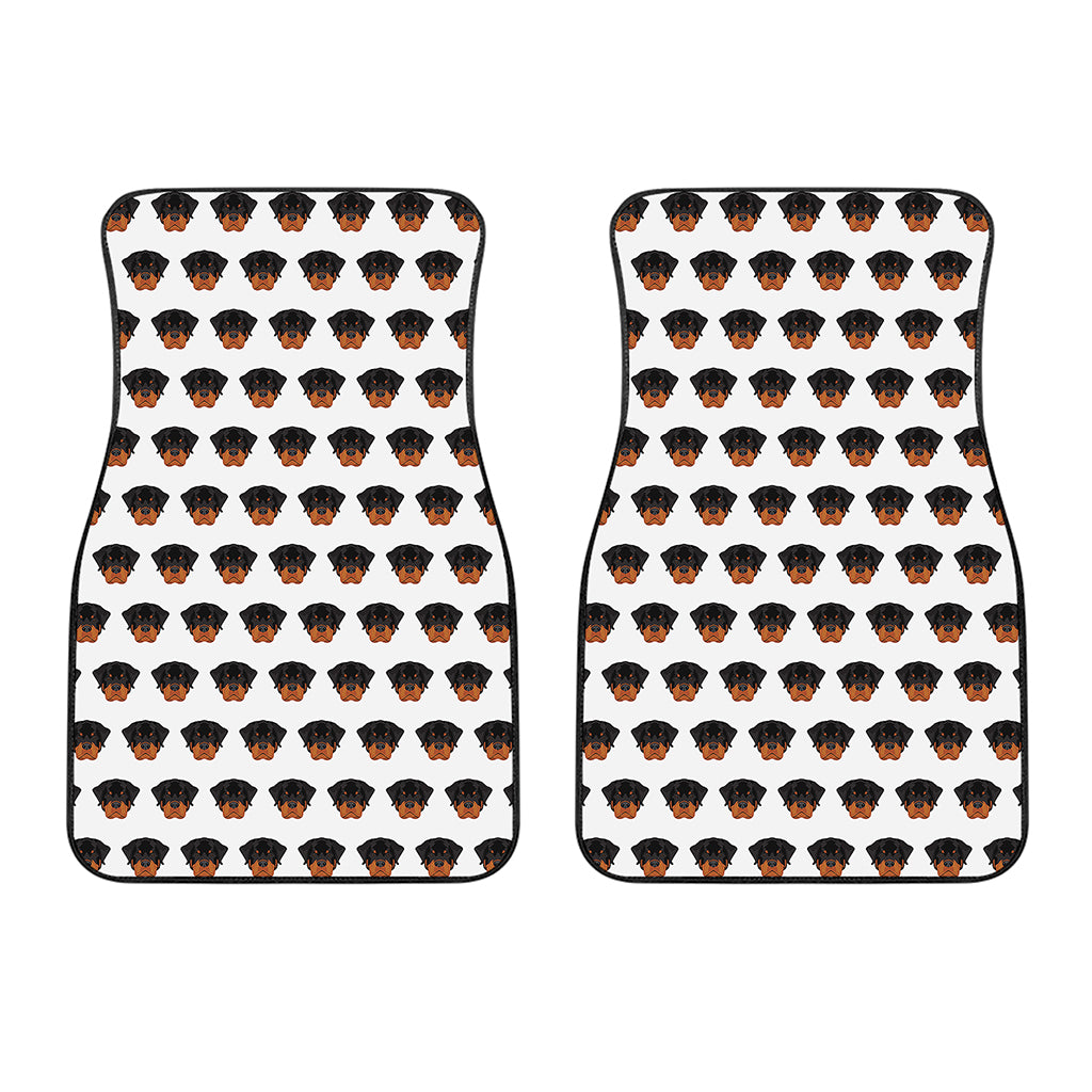 Rottweiler Face Pattern Print Front Car Floor Mats