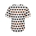 Rottweiler Face Pattern Print Men's Baseball Jersey