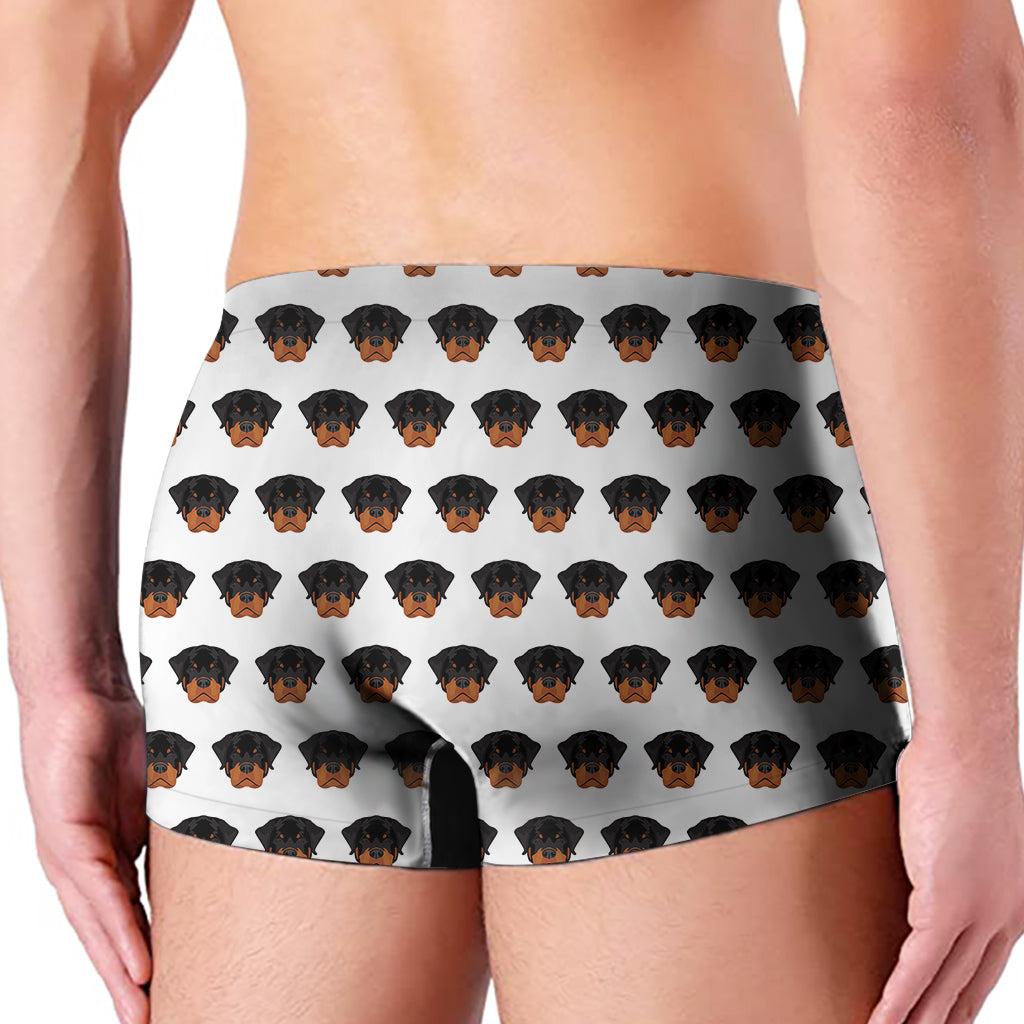 Rottweiler Face Pattern Print Men's Boxer Briefs