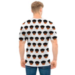Rottweiler Face Pattern Print Men's T-Shirt