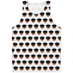 Rottweiler Face Pattern Print Men's Tank Top