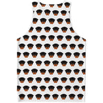 Rottweiler Face Pattern Print Men's Tank Top