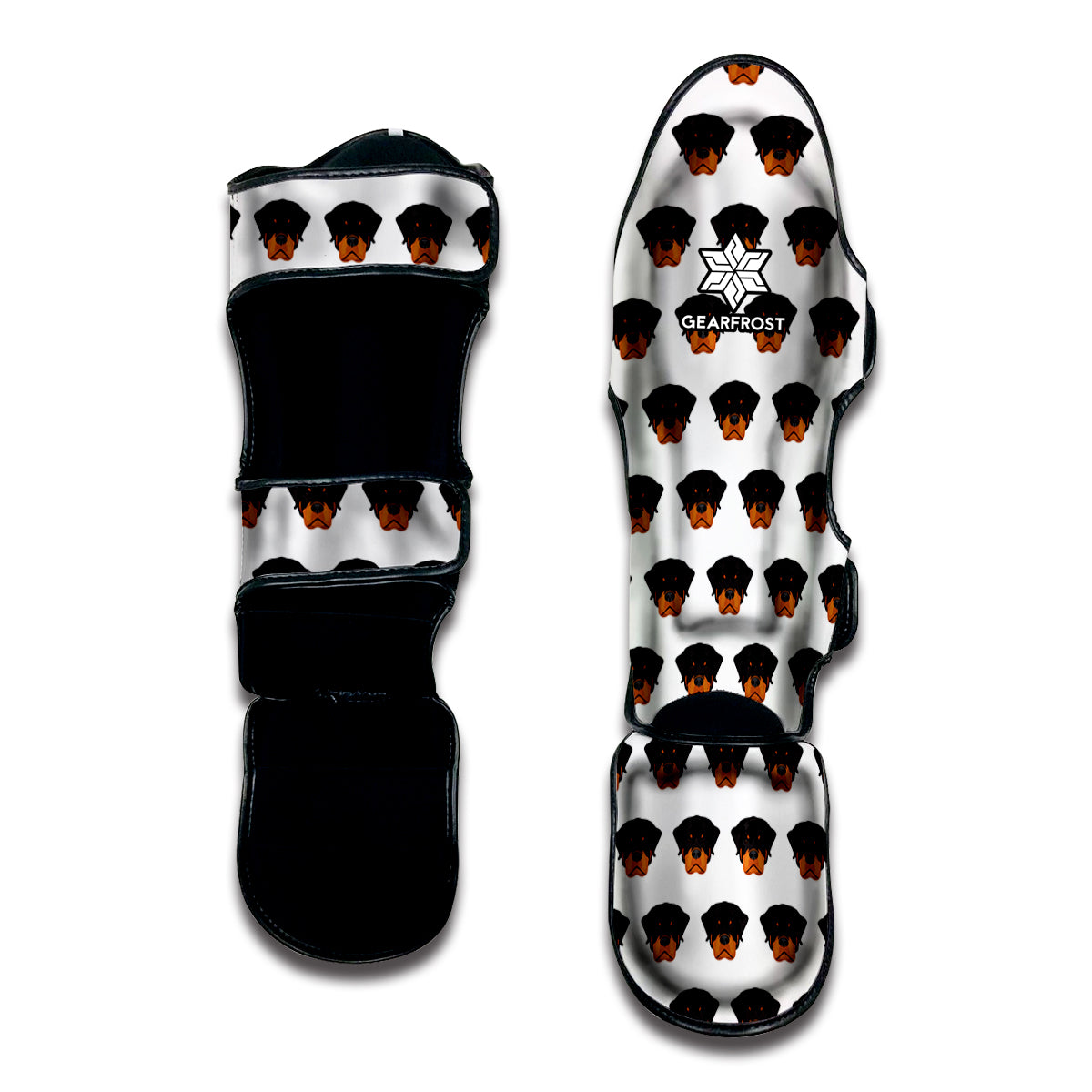 Rottweiler Face Pattern Print Muay Thai Shin Guard