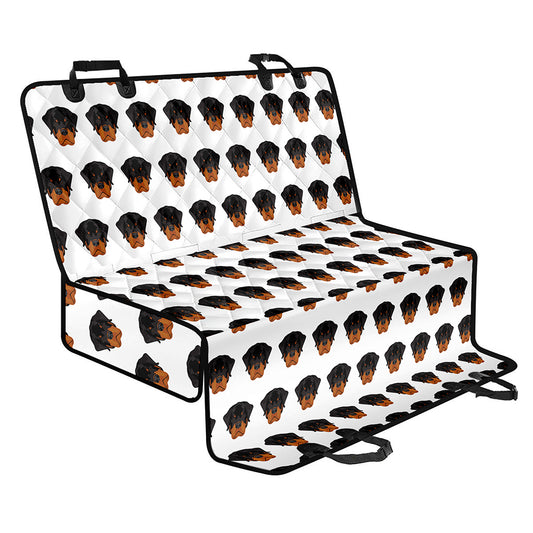 Rottweiler Face Pattern Print Pet Car Back Seat Cover