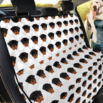 Rottweiler Face Pattern Print Pet Car Back Seat Cover